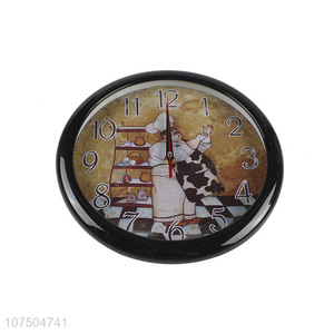 High Quality Chef Pattern Design Plastic Wall Clock For Decoration