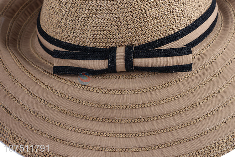Competitive price fashion ladies floppy hat summer paper straw hat
