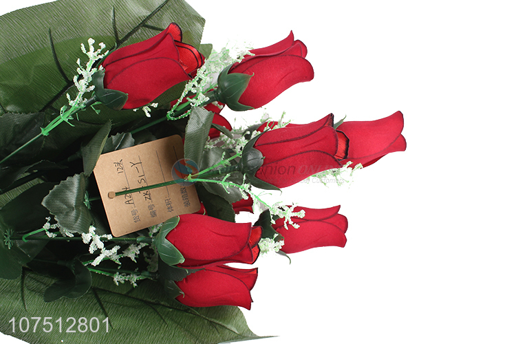 Wholesale Artificial Rose Plastic Simulation Bouquet