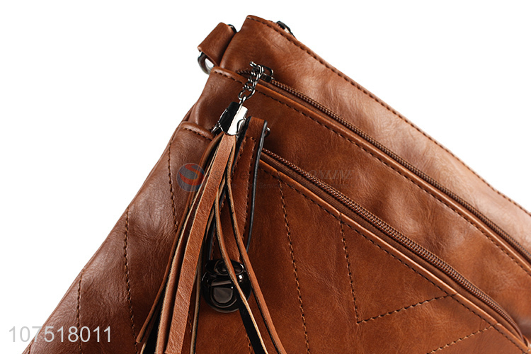 Fashion Design PU Leather Single Shoulder Bag With Zipper