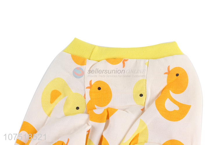 Hot sale pet clothing cartoon duck printed dog jacket