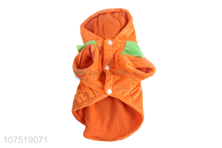 Hot selling pet apparel Halloween pumpkin dog jacket coat