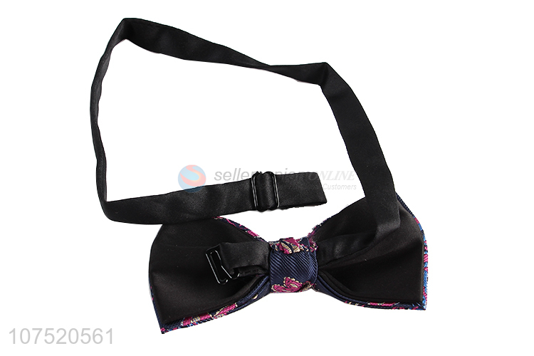 Hot sale trendy flower jacquard men's bow tie