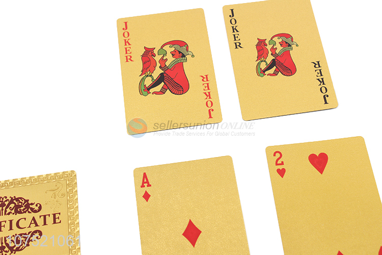 Hot products 24k gold foil plastic playing cards