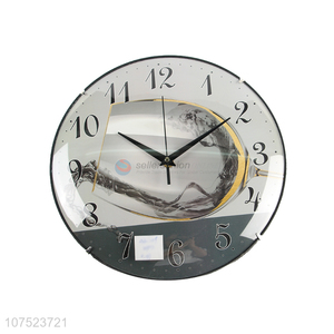 Good quality wine glass pattern wall clock round quartz clock for bedroom decoration