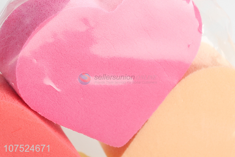 Fashion Heart Shape Makeup Blender Colorful Sponge Powder Puff
