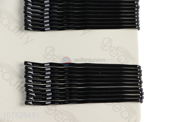Promotional black iron hair clips metal hairpins with high quality