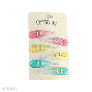 Good quality girls glitter hair clips fashion iron hairpins