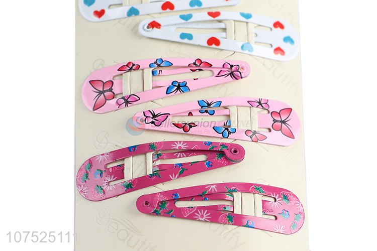 Hot products fashionable waterdrop iron hairpins hair clips for girls