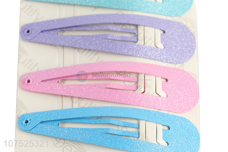 China manufacturer glitter iron hairpins metal hair clips for children