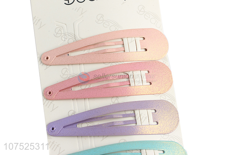 Best selling Korean style iron hairpins hair clips for girls