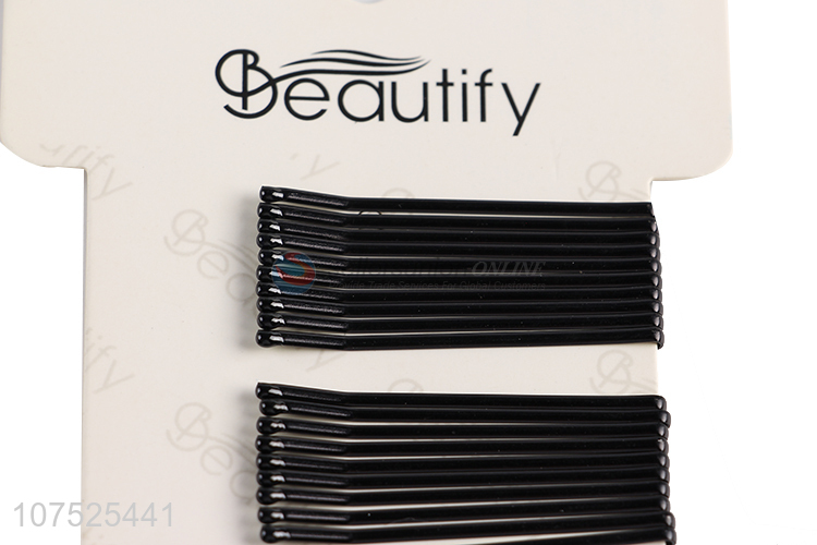 Competitive price black kids hair clip metal hairpins for women