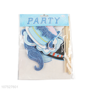 Fashion Birthday Party Paper Photo Props With <em>Bamboo</em> <em>Stick</em>