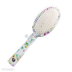 Elegant Printing Plastic Massage Detangling Hair Brush