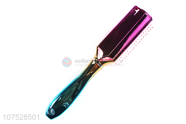 New Product Rainbow Plastic Hair Brush Soft Hair Comb