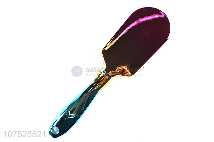 Latest Rainbow Paddle Hair Brush Salon Hairdressing Comb