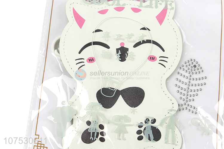 Hot selling diy cartoon cat diamond painting sticker coin wallet