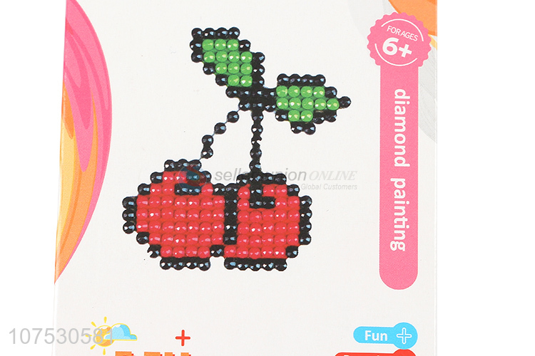 Hot sale children educational cherry pattern diy diamond painting stickers