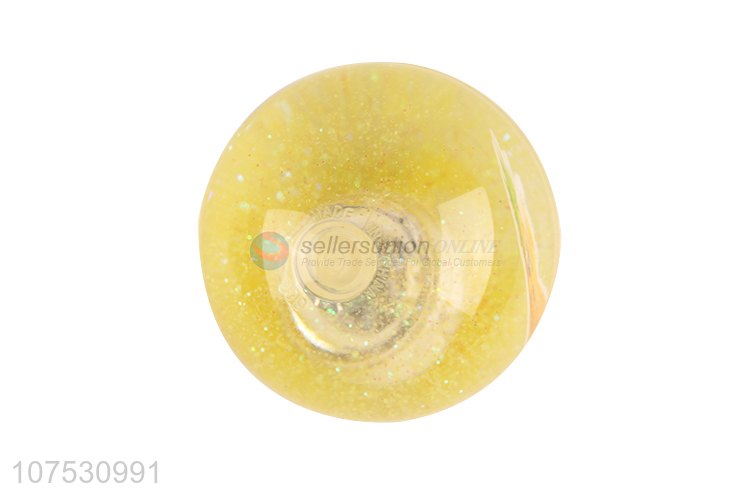 High quality light up glitter bouncy water ball with pineapple card