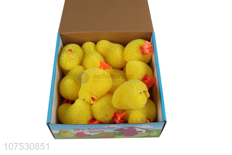 Good sale light up duck squeeze stress relief toy puffer ball