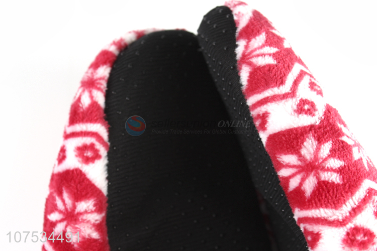 Low price ladies winter warm fleece slipper boots