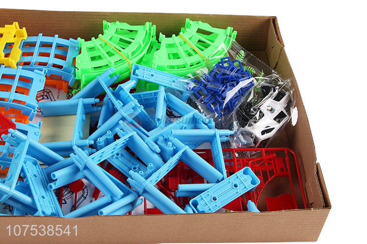 Wholesale Educational Diy Track Electric Rail Car Toy Set