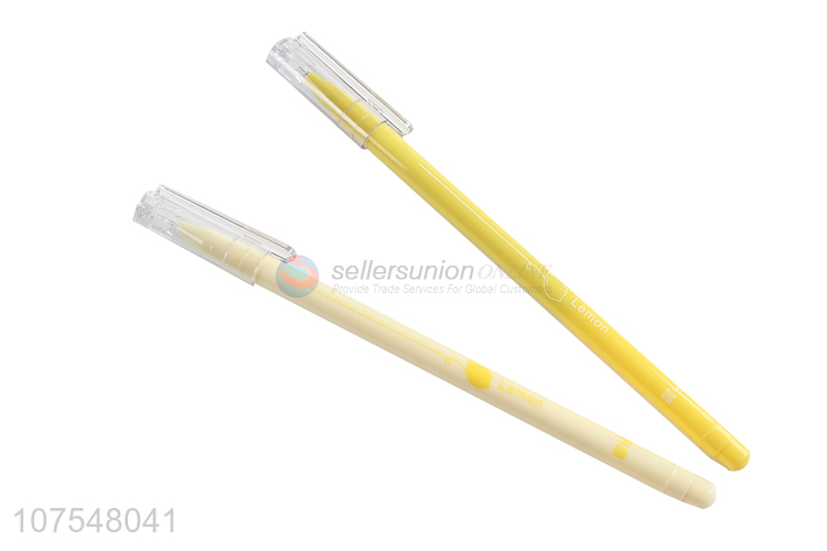 Wholesale creative lemon scented gel ink pen fruit scented gel pens