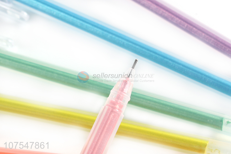 High quality 6 colors fluorescent pen drawing markers highlighters