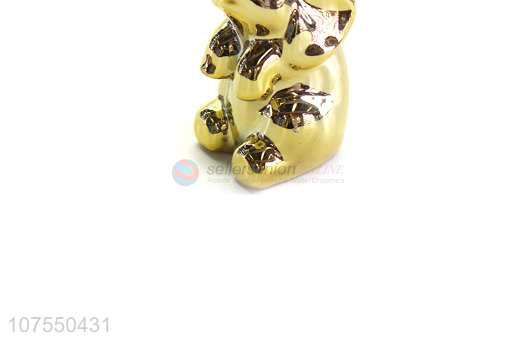 New Product Exquisite Home Decoration Small Elephant Shape Ceramic Ornaments