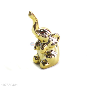 New Product Exquisite Home Decoration Small Elephant Shape Ceramic Ornaments