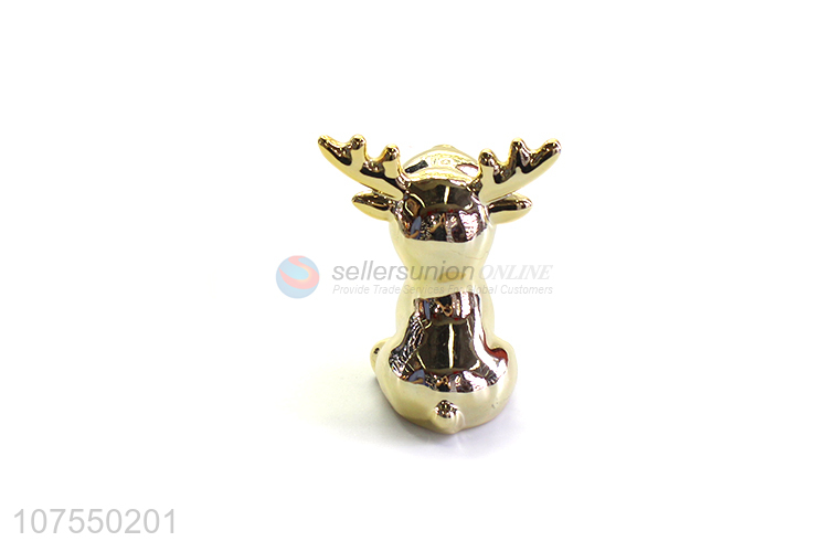 Custom Design Ceramic Decoration Animal Ornaments Small Ceramic Deer Figurine