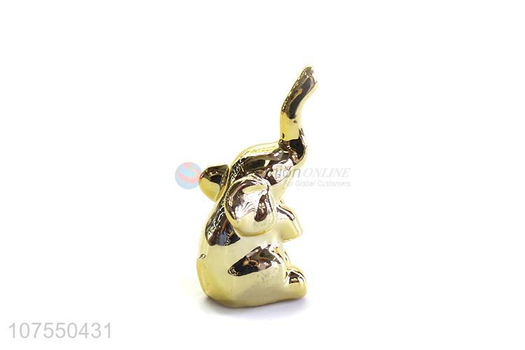 New Product Exquisite Home Decoration Small Elephant Shape Ceramic Ornaments