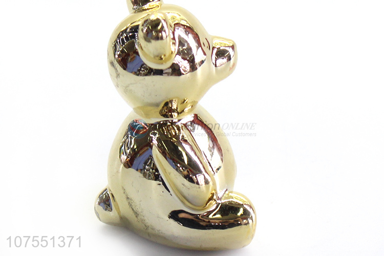 China Supplier Decorative Animal Bear Shape Ceramic Ornaments Porcelain Figurine