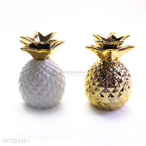 Cheap Price Pineapple Shape Ceramic Ornament Fashion Home Decoration