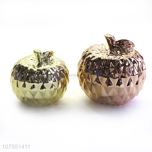 Factory Price Fashion Home Decor Apple Shape Ceramic Ornaments