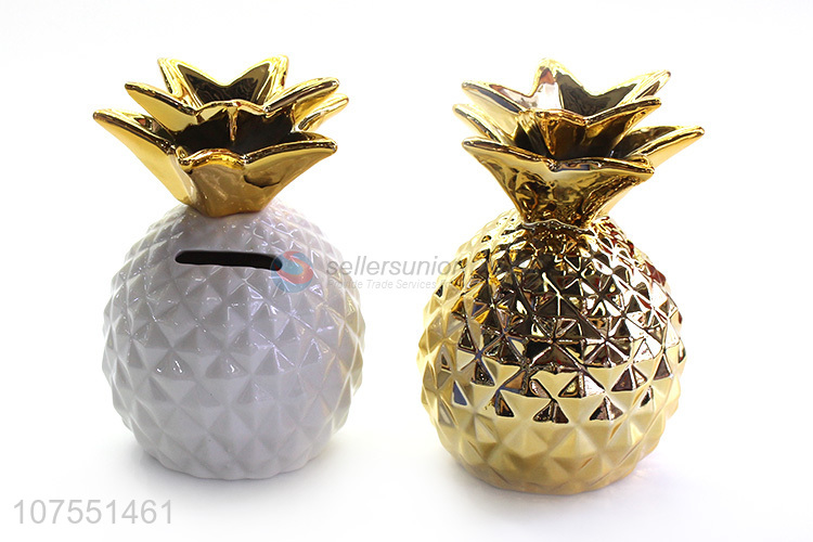 Cheap Price Pineapple Shape Ceramic Ornament Fashion Home Decoration