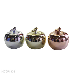 Best Sale Modern Ceramic Fruit Style Ceramic Apple Shape Ornaments For Home Decor