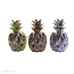 Hot Product Exquisite Home Decoration Pineapple Shape Ceramic Ornaments