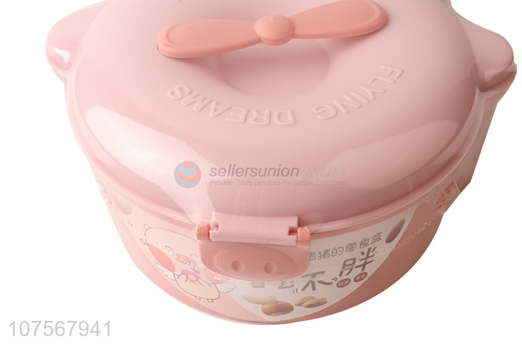 Cheap Price Cartoon Pig Fresh Box Fruit Snacks Box Children Lunch Box