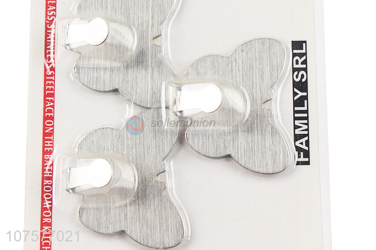 Custom 3 Pieces Stainless Steel Hook Adhesive Hook Set