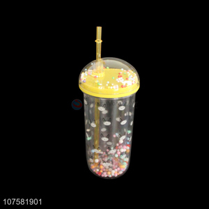 Hot Sale Fashion Straw Cup Juice Cup Plastic Beverage Cup