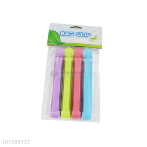 Hot Sale 4 Pieces Plastic Bag Clip Food Bag Seal Clip