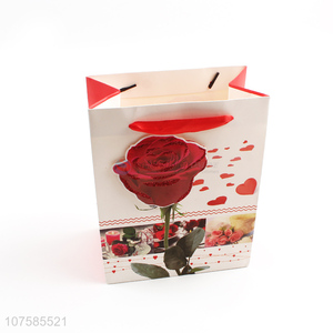 New Arrival Rose Pattern Gift Bag Portable Paper Bag