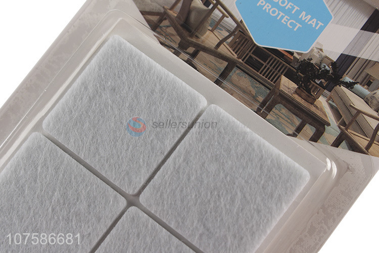 Wholesale white self-stick furniture felt pads for furniture leg floor protector