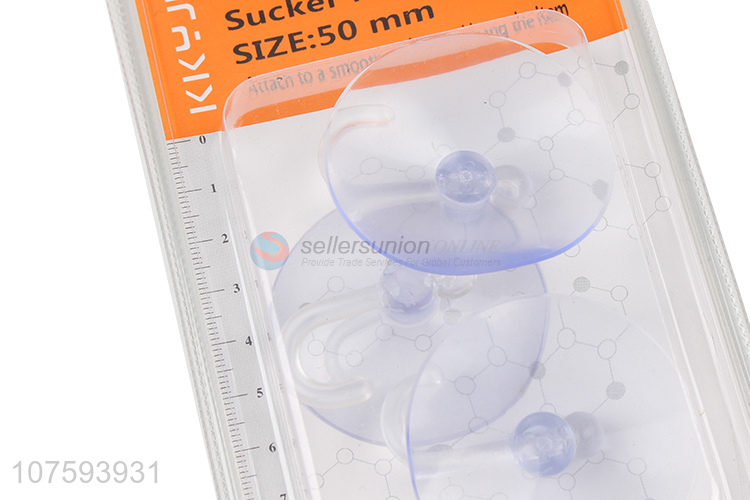 High quality transparent suction cup wall hook bathroom shower hook