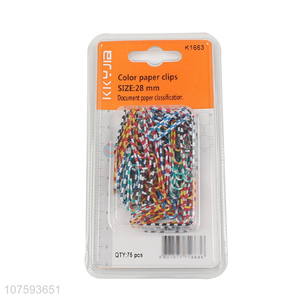 Good quality 28mm colorful paper clips office clips office stationery