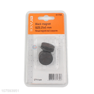 Factory price 25*5mm black round flat magnet disc magnet