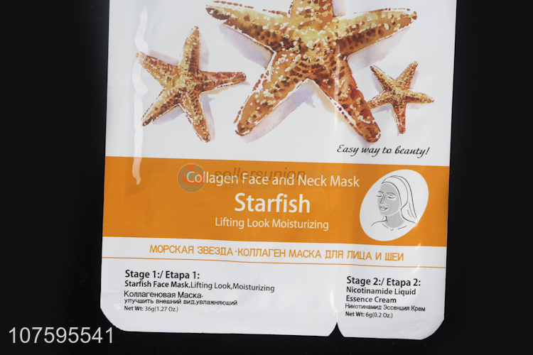 Wholesale Collagen Face And Neck Mask Starfish Lifting Look Moisturizing