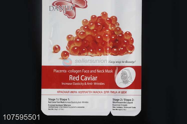 Reasonable Price Placenta-Collagen Face And Neck Mask Red Caviar Mask