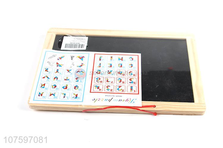 High quality diy magnetic wooden writing board toys with digit and letter